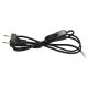 VLM Oval Euro Style In-Line Slide Switch with 5 Foot Cord Set - Black