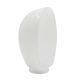 Cased Glass Clam Shell - White - 2-1/4" Fitter
