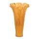 3" Tulip Glass - Acid Etched Amber