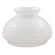 7" Student Shade - White Opal Hobnail