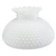 10" Student Shade - White Opal Hobnail Crimp Top