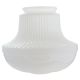 9" White Opal Porch Globe - 4" Fitter-Ribbed