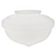 10" Short White Opal Porch Globe - 4" Fitter