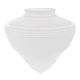 8-1/2" White Opal Art Deco Globe - 4" Fitter