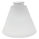 7" Cased White Cone Glass