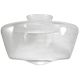12" Schoolhouse Globe - 4" Fitter 7" Height-Clear Seedy