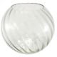 6" Neckless Glass Globe with 3" Opening and 1-5/8 Opening for Socket - Optic Clear Swirl