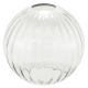 6" Neckless Glass Globe with 3" Opening and 1-5/8 Opening for Socket - Optic Clear Straight Ribs