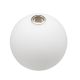 5" Neckless Matte Opal Ball With Metal ThreadedInsert - To Fit G9 Threaded Socket