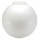 8" Glass Globe with 4" Fitter - White
