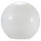 10" White Acrylic Ball Neckless 4" Opening