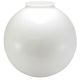 6" White Acrylic Ball 3-1/4" Fitter
