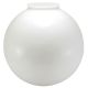 8" White Acrylic Ball 4" Fitter