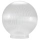 6" Clear Ribbed Acrylic Globe 3-1/4 Lip Fitter