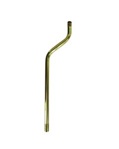 Figurine Arm - Steel - 10" X 2" Off Set - Brass Plated- 1/8 IP Pipe