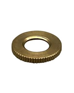 Brass 1/8 IPS - Knurled- Heavy Lock Nut - Burnished & Laquered