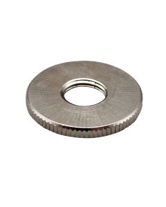 1" Solid Brass Knurled Locknut 1/8F - Nickel