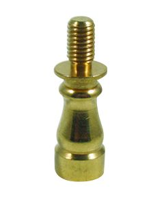 3/4" Solid Brass Finial Riser 1/4-27F X 1/4-27M- Burnished and Lacquered