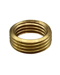 3/8M X 1/4F Solid Brass Headless Reducer - 1/4" Height - Unfinished