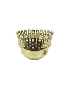 3" Steel Chimney Glass Holder - Brass Plated
