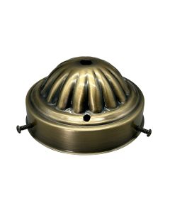 4" Steel Lip Glass Holder - Antique Brass Plated