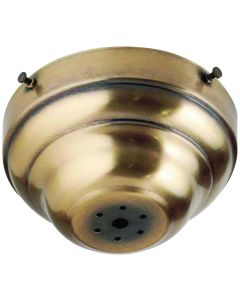 6" Steel Lip Glass Holder - Antique Brass Plated