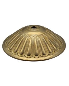 5-1/2" Cast Brass Ribbed Canopy - Unfinished