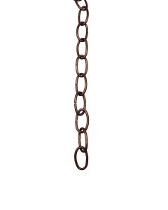 8 Gauge Steel Chain 1 Yard - Darkened Antique Copper