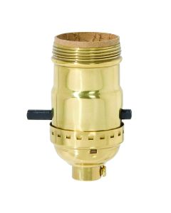 MB Push Thru Brass Socket - Polished And Lacquered - With Uno
