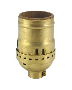 Solid Brass Medium Base Keyless Sockets - Unfinished