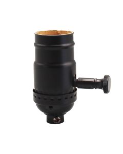 Medium Base Full Range Dimmer Socket Matte Black