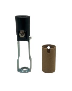 3" Candelabra Base Socket with 1/8F Hickey -Terminal Screws - Inward Facing Threads