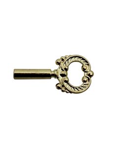 Antique Key For Turn Knob Sockets - Metal - Brass Plated- # 4-36 Female Thread