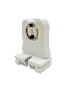 T8 and T12 18 To 20 Gauge Slide On White Fluorescent Medium Bi-Pin  Lampholder With 6/32 Nut- 660W - 600 V