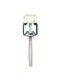 Halogen G8 Bi-Pin Porcelain Socket with Hickey and Leads
