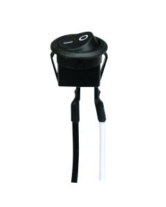 On/off Round Rocker Switch - Black