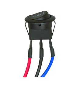 Hi/Lo/off Round Rocker Switch - Black