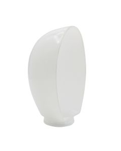 Cased Glass Clam Shell - White - 2-1/4" Fitter